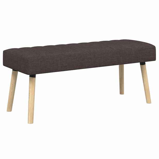 vidaXL Lavice s kanálovým prošíváním Tmavě hnědá 110 x 40 x 46 cm