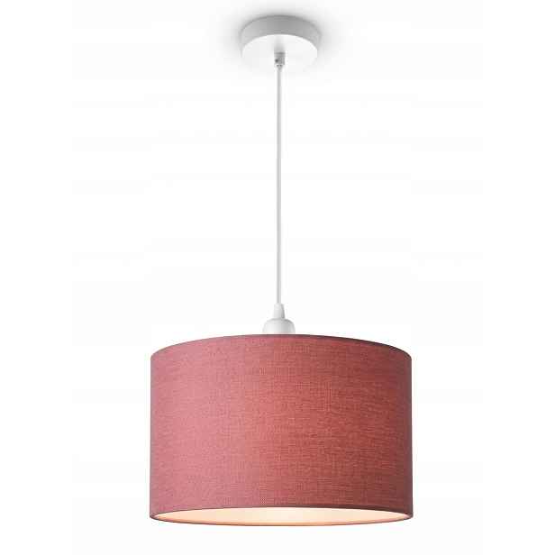 Závěsná lampa velour shade pink bílá