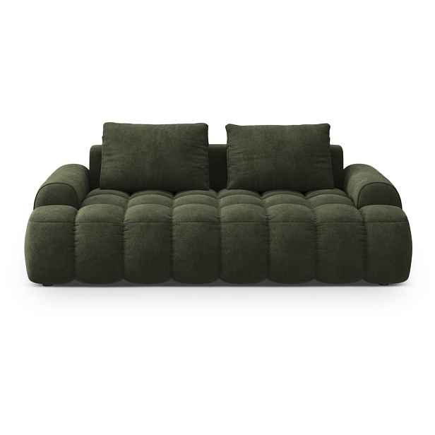Zelená sametová pohovka 200 cm Linz – Cosmopolitan Design
