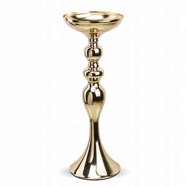 Zlatý Svícen 38 Cm Na 1 Svíčku Glamour Metal 40