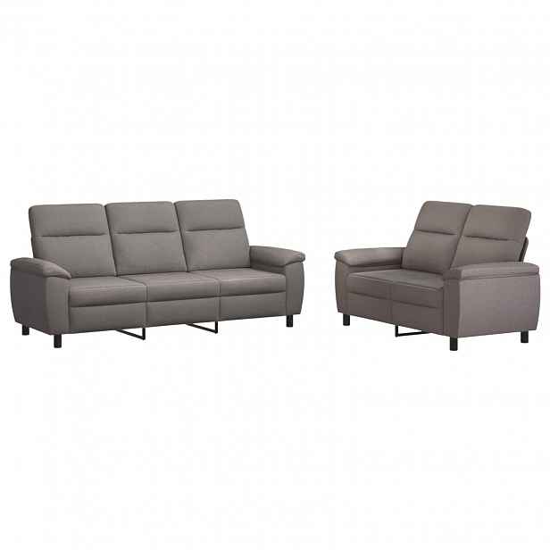 vidaXL Set pohovek 2 pcs Taupe Textil