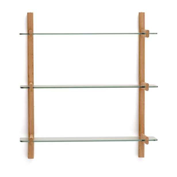Skleněný modulární policový systém v přírodní barvě 90x98x30,5 cm Sitra – Kave Home