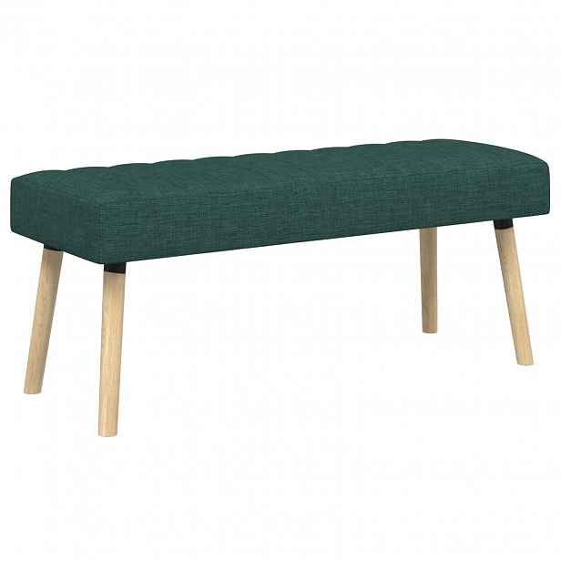 vidaXL Lavice s kanálovým prošíváním Tmavě zelená 110 x 40 x 46 cm