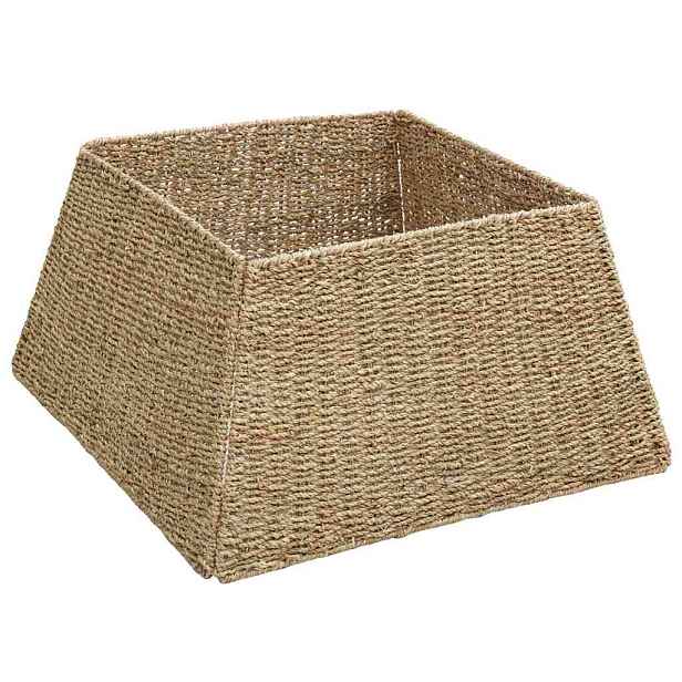 vidaXL Vánoční obojek na stromek Hnědá 50 x 50 x 25 cm Mořská tráva