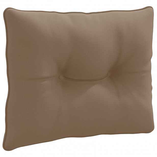 vidaXL Zádový polstr PUTTEN 100% polyester Taupe 50 x 40 x 10 cm