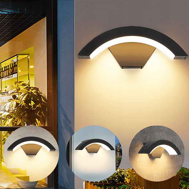 Lampa zahradní fasádní venkovní nástěnné svítidlo Led 18W Hydroizolace IP65