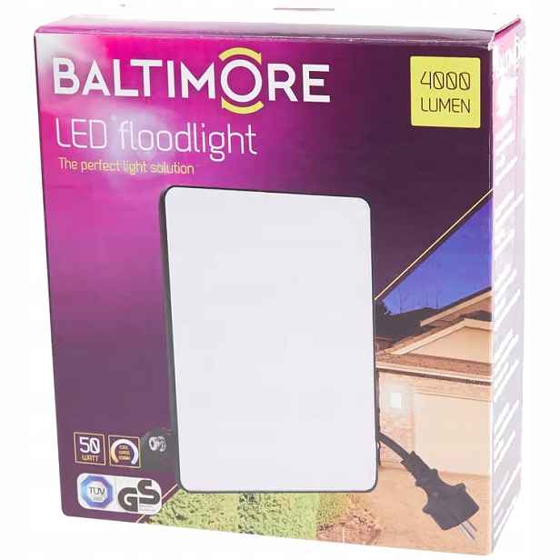 Halogenová lampa Reflektor baltimore 4000 Lumenů 50W Bílá Studená