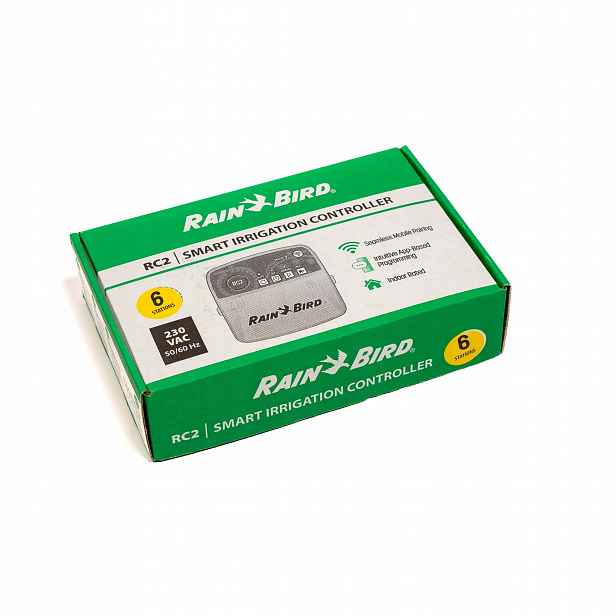 Řídicí jednotka zavlažování s napájecím zdrojem Rain Bird RC2 Wi-Fi modul 6 sekcí