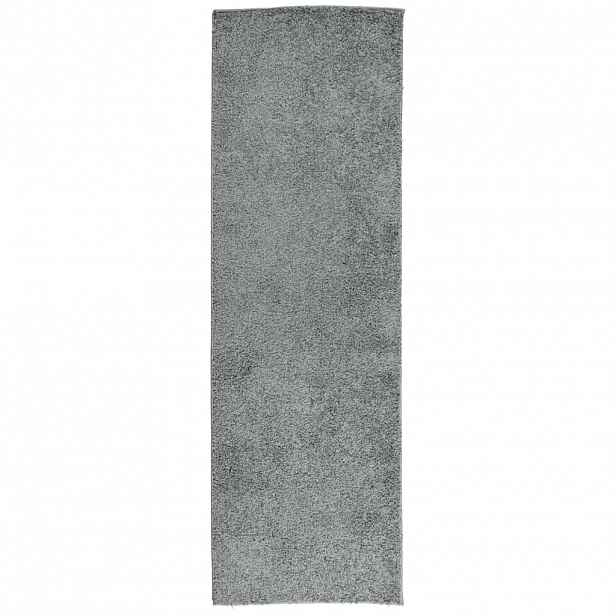 vidaXL Koberec PAMPLONA s vysokým vlasem moderní zelený 80 x 250 cm