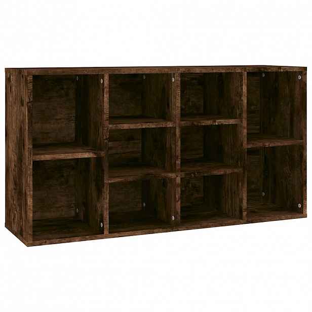 vidaXL Lavice s botníkem kouřový dub 103x30x55 cm kompozitní dřevo