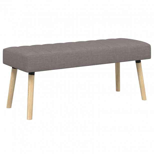 vidaXL Lavice s kanálovým prošíváním Taupe 110 x 40 x 46 cm Textil