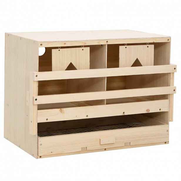 vidaXL Snáškové hnízdo 2 boxy 63 x 40 x 45 cm masivní borovice