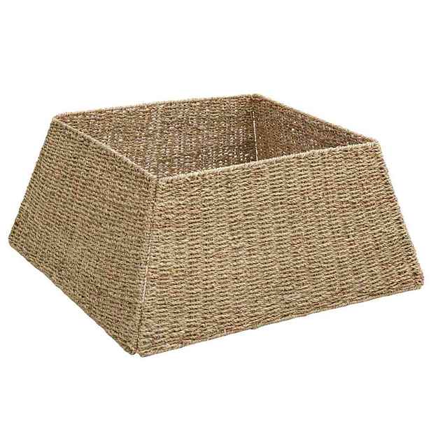 vidaXL Vánoční obojek na stromek Hnědá 60 x 60 x 28 cm Mořská tráva
