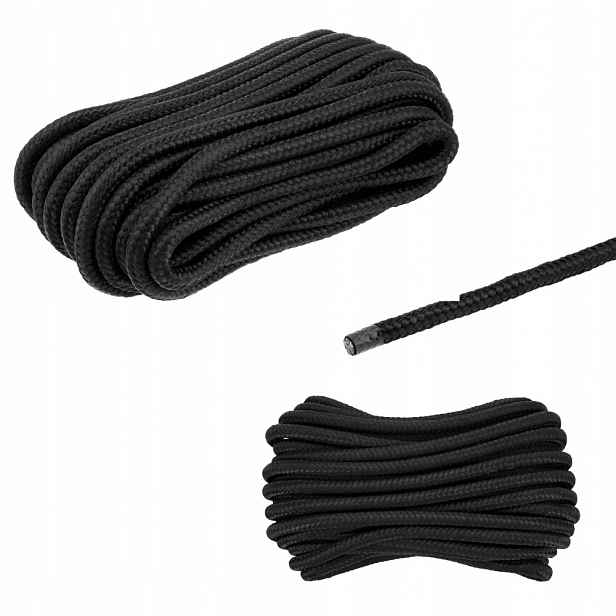 Pletené Lano 10 MM 50 M Černé Vorel 69478