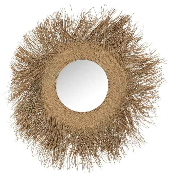 Nástěnné kulaté zrcadlo lemované rámem trávou Daan grass - Ø105*5cm J-Line by Jolipa