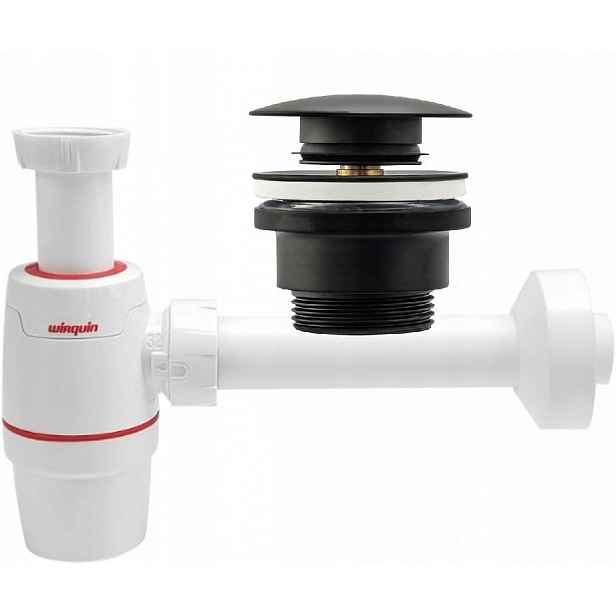 Umyvadlový sifon bez výpusti Neo 32mm Wirquin univerzální zátka klik-klak