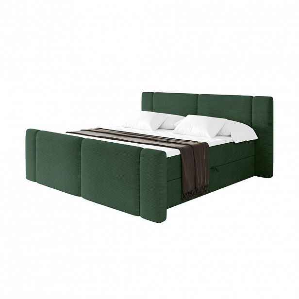 ALTDECOR POSTEL boxspring s matrací H4 - EVON Zanozek - 200x200 cm Zelená