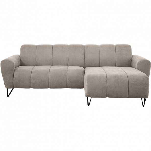 Beautysofa ROHOVÁ pohovka Volare Mini bez funkce spaní, cappuccino, pravá, látka Storm