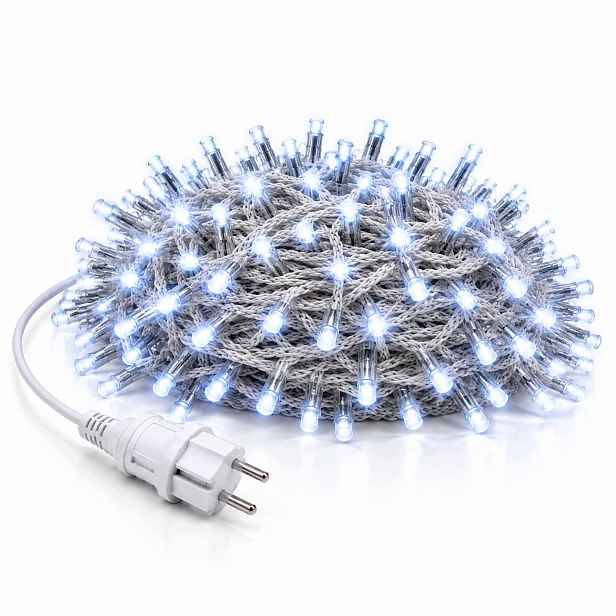Lampičky rampouchy 600 Led 31,5 m studená bílá Flash venkovní