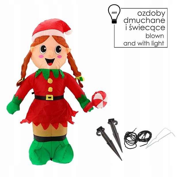 Nafukovací Elf Holčička Led 150 CM