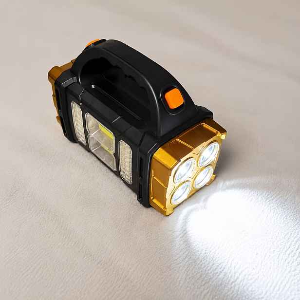 TEMU Dobíjecí Přenosná Solární Svítilna Lampa Multifunkční Ruční Osvětlení - Domácí 1200Mah Nouzové Nabíjení USB Nabíjecí Svítilna Vhodná pro