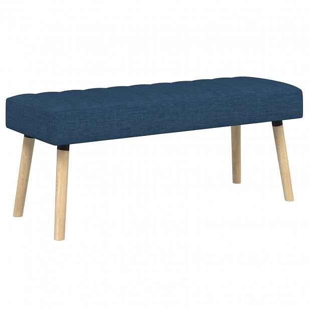 vidaXL Lavice s kanálovým prošíváním Modrá 110 x 40 x 46 cm Textil