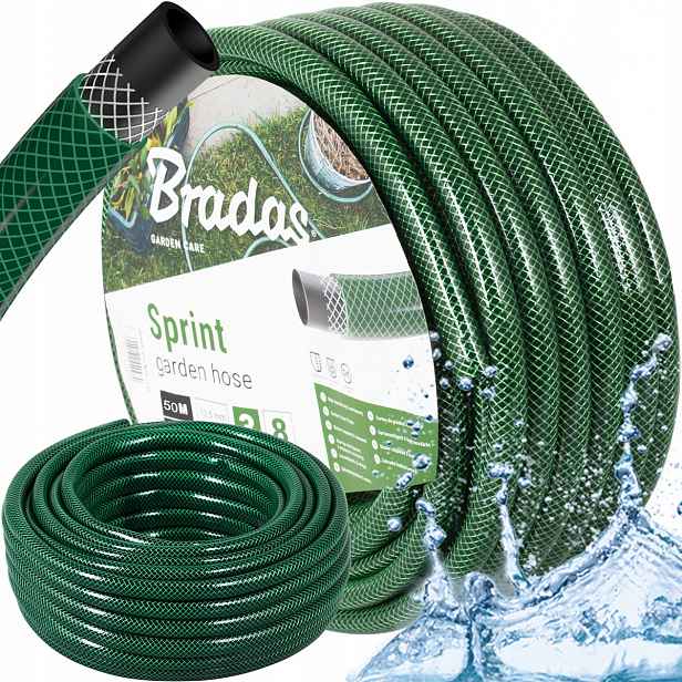 Zahradní Hadice Na Vodu Silný Oplet 50 m 3/4" Bradas Odolná Vůči Uv Zavlažování