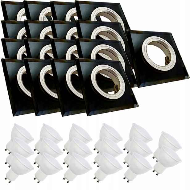 17 x Skleněné Stropní Svítidlo Zapuštěné Do Stropu Křišťál Led Žárovky 1.5 W