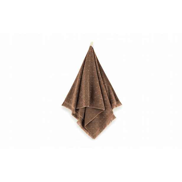 Ručník Maura 70x140 s třásněmi hnědý 500 g/m2 Zwoltex