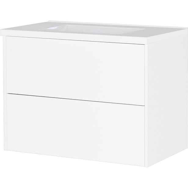 Bílá matná závěsná skříňka pod umyvadlo 81x61 cm Bodera – Germania