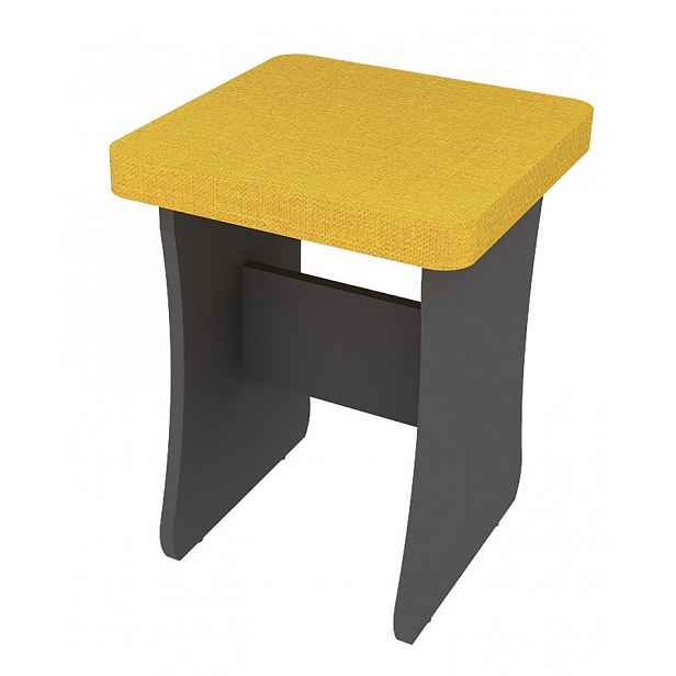 Jídelní stolička MARITAE šedý grafit/hořčicová