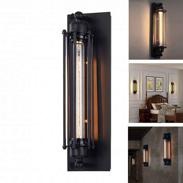 Retro lampa Retro nástěnné svítidlo E27 Nástěnné svítidlo E27 Retro, černá
