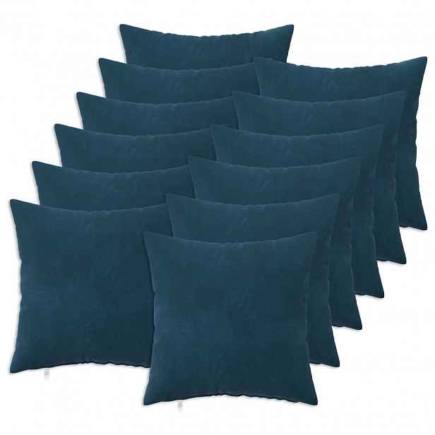 vidaXL Povlak na polštář 12 pcs HEERLEN Modrá 50 x 50 cm Samet