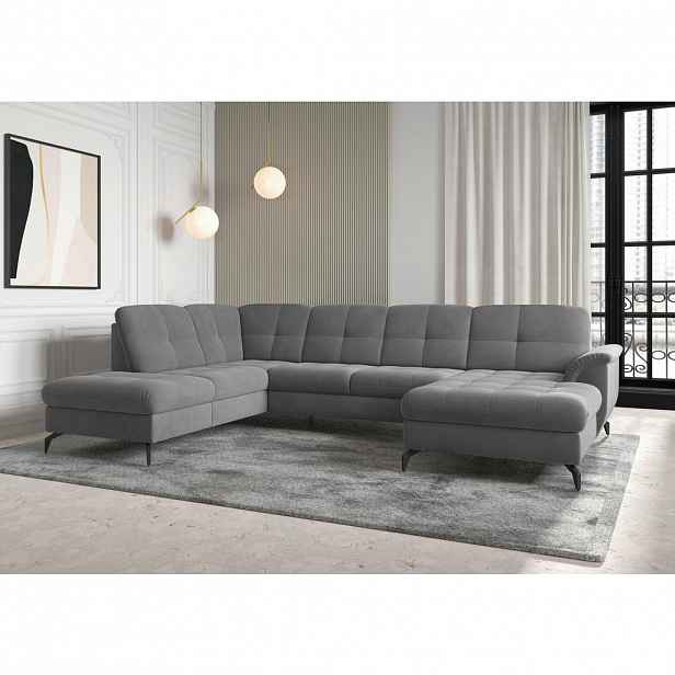 Sit & More SEDACÍ SOUPRAVA, textil, šedá