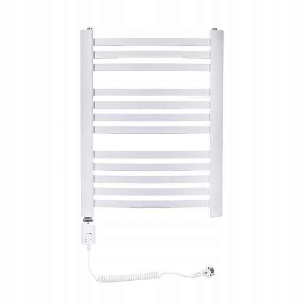 Koupelnový žebříkový radiátor Vinolli Caro elektrický 600 W 75x58 cm Bílý