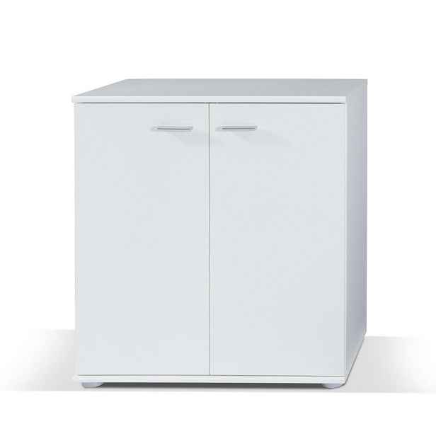 MASSENO KOMODA MICHELE, 71/75/35 cm s 2 dvířky, bílá