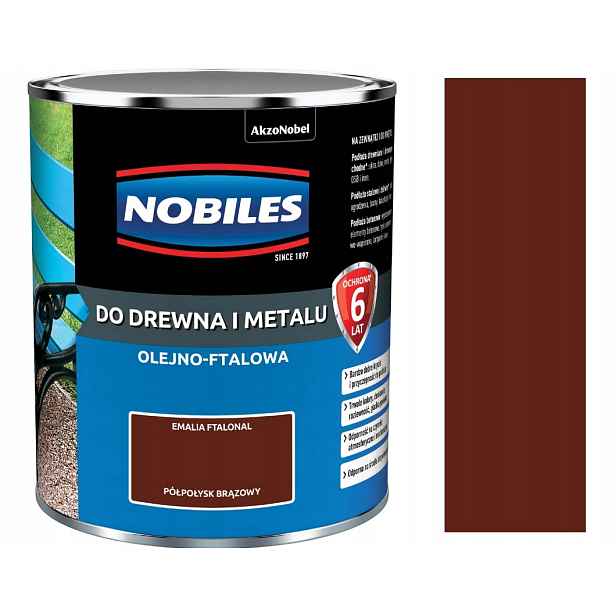 Nobiles Ftalonal Na Dřevo A Kov 5 L Hnědý