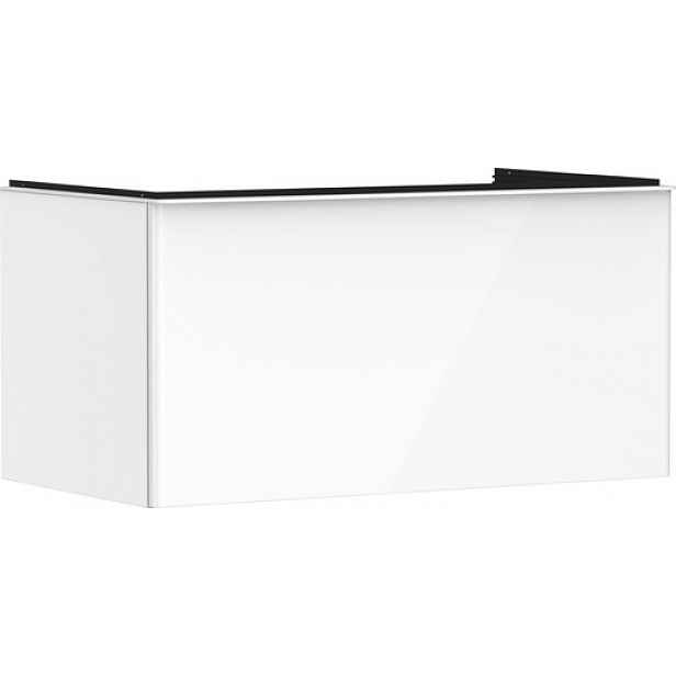 Skříňka pod umyvadlo pod desku Hansgrohe Xelu Q 98x49,5x55 cm bílá lesklá 54058700