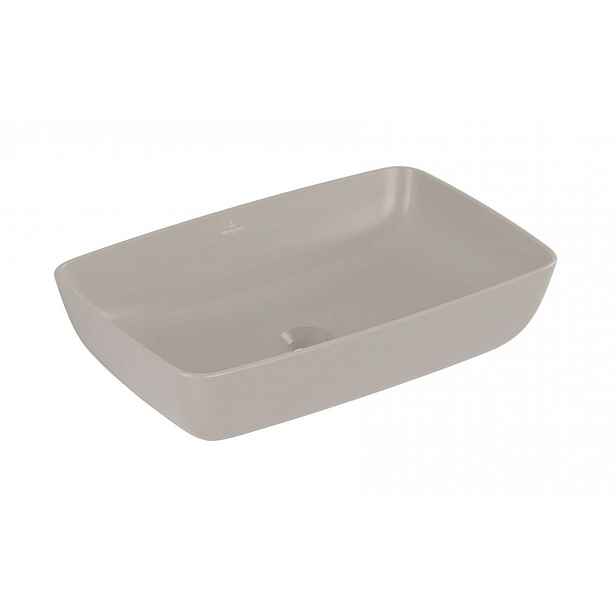 Villeroy & Boch Artis - Umyvadlo na desku 58x39 cm, bez přepadu, bez otvoru pro baterii, CeramicPlus, Almond 417258AM