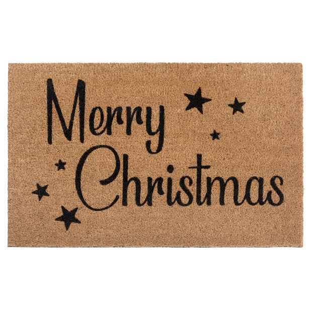 DOPRODEJ: 45x70 cm Rohožka Merry Christmas 105697 - na ven i na doma, 45x70, hnědá, chodba / předsíň, Hanse Home