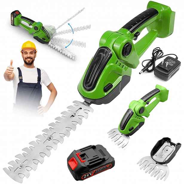 Elektrický Akumulátorový Vyžínač Na Trávy Keř 2V1 Lehký