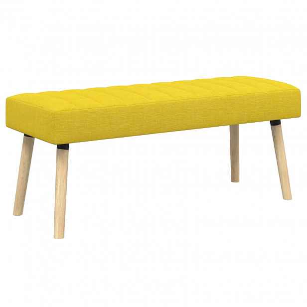 vidaXL Lavice s kanálovým prošíváním Světlá žlutá 110 x 40 x 46 cm