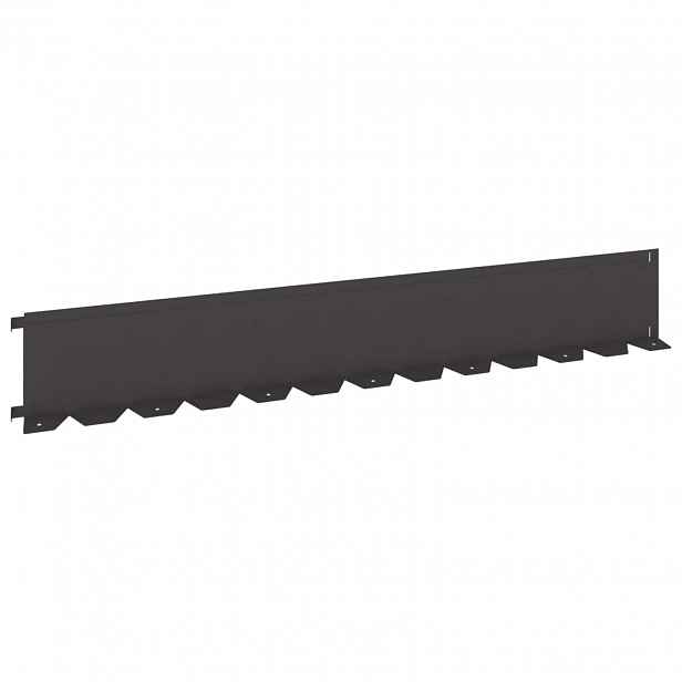 vidaXL Okraj trávníku 30 ks 102 x 15 x 4 cm Ocel Černá