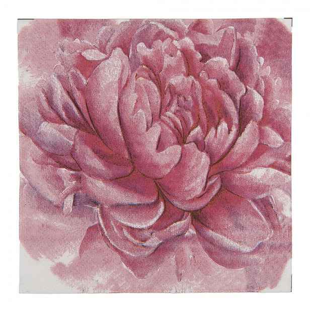 Romantické papírové ubrousky s pivoňkou - 33*33 cm (20ks) Clayre & Eef