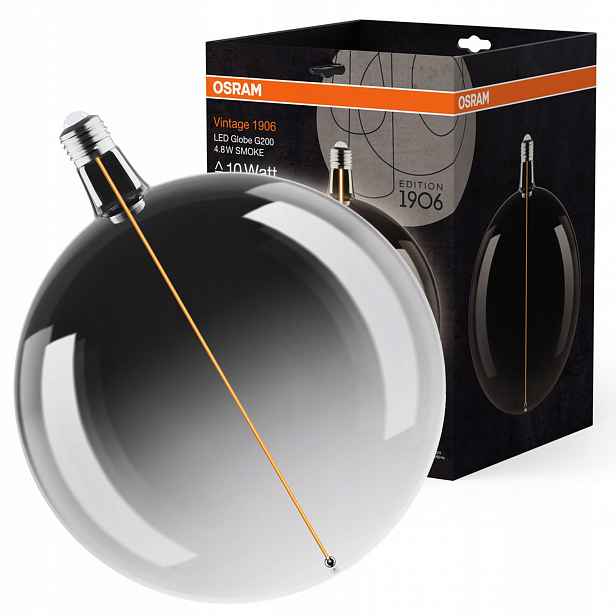 Dekorativní Led žárovka E27 4.8W Dýmová Filament Stmívatelná Vintage 1906