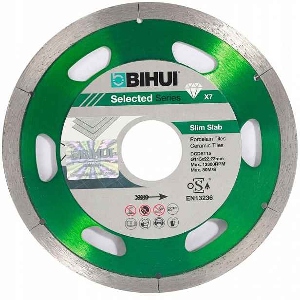 Bihui Velmi Tenký Segmentový Kotouč 1,1 MM Pro Řezání Dlaždic Úzký 115 MM