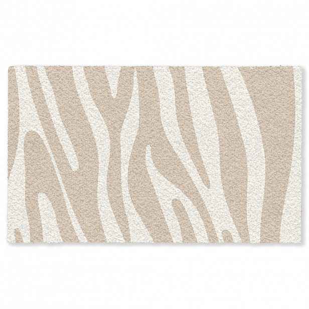 MuchoWow ROHOŽKA Zebra print - Béžová - Bílá - Zvířecí potisk 150x90 cm