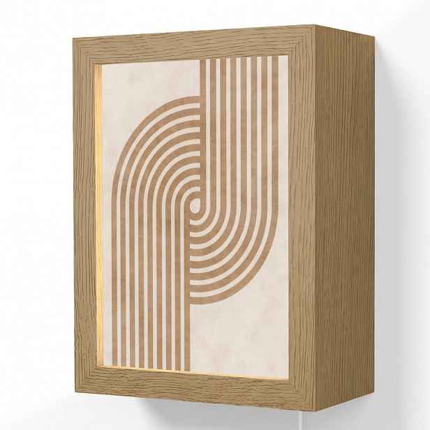 OnlyWow NÁSTĚNNÁ LAMPA Symetrický ohyb - měděná barva 15x20 cm