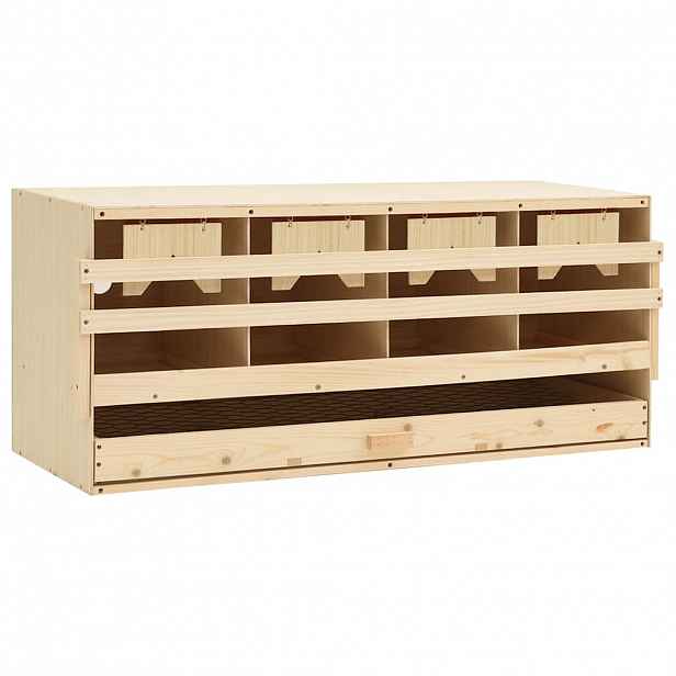 vidaXL Snáškové hnízdo 4 boxy 106 x 40 x 45 cm masivní borové dřevo