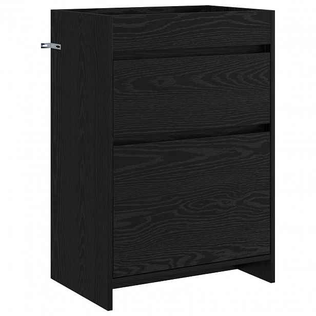 vidaXL Koupelnová skříňka pod umyvadlo Černý dub 56 x 37,5 x 81 cm